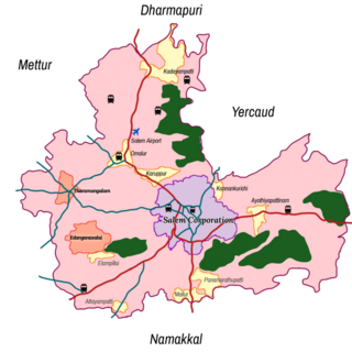 <span class="mw-page-title-main">Salem metropolitan area (India)</span> Metropolitan area in Tamil Nadu, India