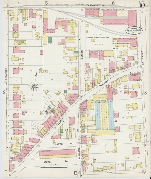 File:Sanborn Fire Insurance Map from Petersburg, Independent Cities, Virginia. LOC sanborn09056 003-10.tif