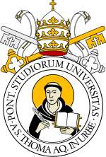 Segl fra det pavelige universitet i Saint Thomas Aquinas.svg