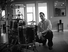 Davis at a 2013 photoshoot Seth Davis Drumming 1.jpg