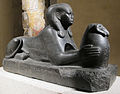 Sphinx von Prinzessin Shepenupet II, Tochter von König Pianki, dem göttlichen Anbeter von Amun, aus Granit.  Ägyptisches Museum und Papyrussammlung, Berlin.