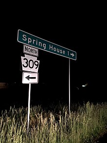 A sign for Spring House on PA 309 Sign for Spring House on PA 309.jpg