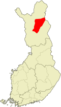 Kaart met de locatie van Sodankylä
