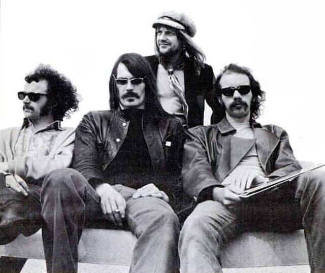 Group circa 1970: l-r: Elton Dean, Mike Ratledge, Robert Wyatt, Hugh Hopper