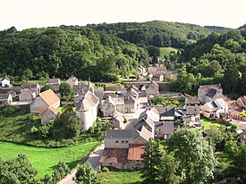 Het dorp gezien vanaf de rots.
