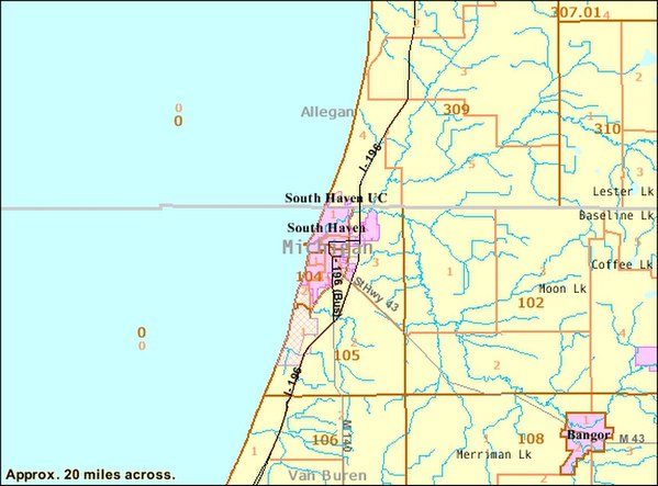 Boundaries of South Haven, Michigan