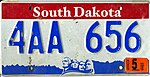 Janubiy Dakota 2003 yildagi davlat raqami - 4AA 656.jpg