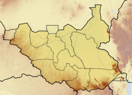 Kinyeti está localizado em: Sudão do Sul