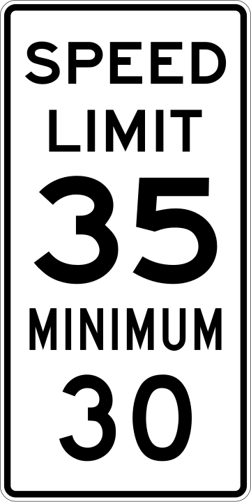 File:Speed Limit 35 Minimum 30 sign.svg