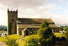 Hawkshead Parish Church, built in 1300 and rebuilt in the 16th century