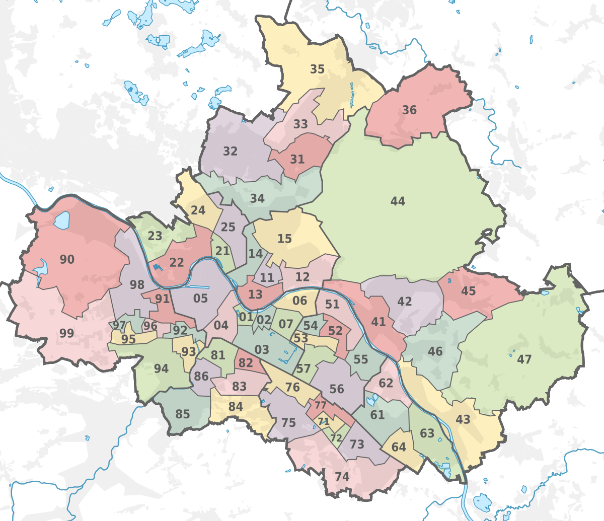 plz dresden karte übersicht Liste Der Statistischen Stadtteile Von Dresden Wikipedia plz dresden karte übersicht