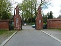 Main gate at the St Hedwig's Cemetery, Smetanastraße 36-54, Weißensee, where Günter Litfin was buried in 1961