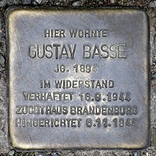 Stolperstein für Gustav Basse in Berlin-Kreuzberg