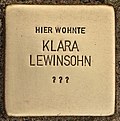 Stolperstein für Klara Lewinsohn (Oranienburg).jpg