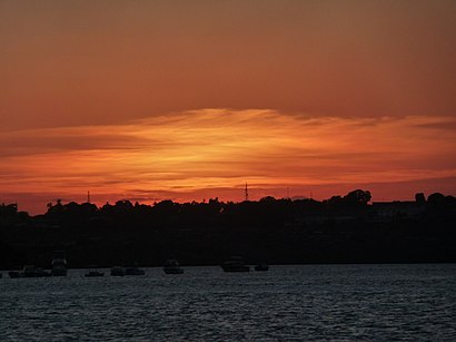 Sunset with Boats in Mombasa