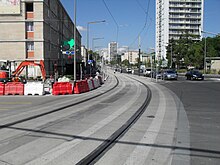 L'avenue Paul-Valéry, aux abords de la gare de Garges-Sarcelles.