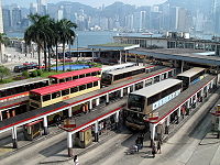 Buses at the Tsim Sha Tsui Ferry Pier Terminus