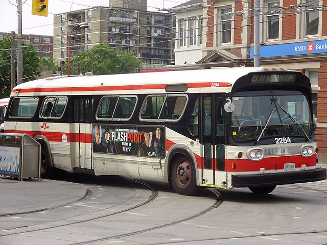 A GM "New Look" bus model T6H-5307N in service for the TTC (2008)