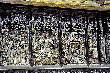 Predella for the high altar in the Cathedral of Tarragona. Tecla-ret-joan.jpg