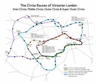 <span class="mw-page-title-main">Middle Circle</span> Railway line in London from 1872 to 1905