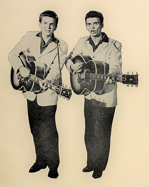 The Everly Brothers on the cover of Cash Box, July 13, 1957