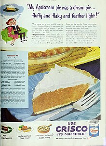Lemon chiffon pie, gained popularity from housewives of America, featured in the Ladies' Home Journal The Ladies' home journal (1948) (14764208311).jpg