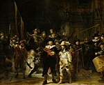 پاسدار شبانه(گروهان کاپیتان فرانس بانینگ کوک)،رنگ و روغن روی بوم،موزه ریکس آمستردام