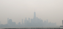 the New York City skyline on June 6, 2023 as seen from Hoboken The Smog 2023.png