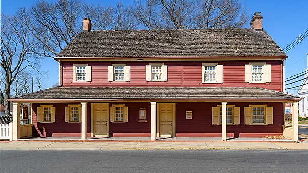 The Village Inn was George Washington's headquarters after the Battle of Monmouth in 1778, as the Court-martial trial of General Charles Lee was takin