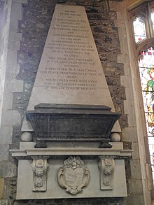 Memorial, St Mary's, Harrow on the Hill Thomas Graham (1666-1733) memorial, St Mary's, Harrow on the Hill, 2015 01.jpg