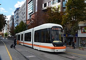 Eskişehir Tramvayı kısmının açıklayıcı görüntüsü