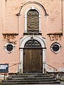 Trier-Pallien, Kirche St. Simon und Juda (gebouwd in 1786). Detail van het voorfront.