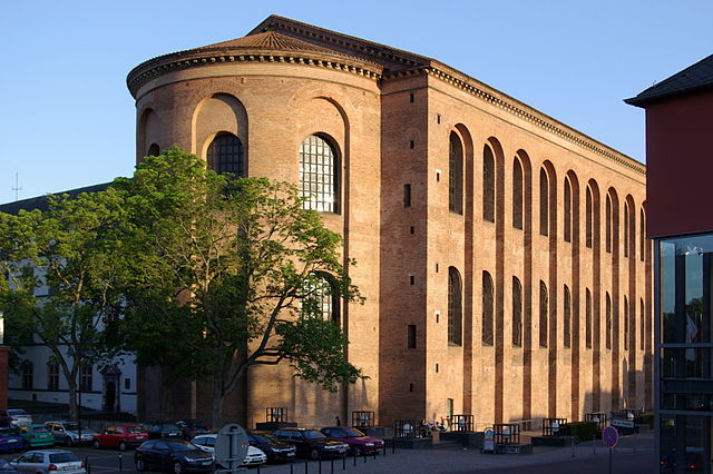 The Constantine Basilica in Trier, built in Roman brick
