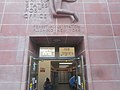 The gold-painted lettering over the doors seems to be as old as the post office itself.