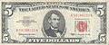 5 dollars bill of 1963 (obverse)
