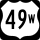 U.S. Highway 49W marker