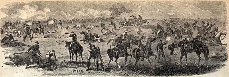 The Battle of Upperville: Harper's Weekly, issue date July 18, 1863.
