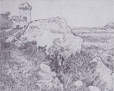 Collines avec les ruines de Montmajour, Vincent van Gogh, juillet 1888.