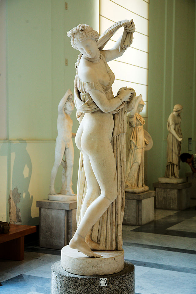 The Callipygian Venus (left) and Aphrodite squatting pictured at