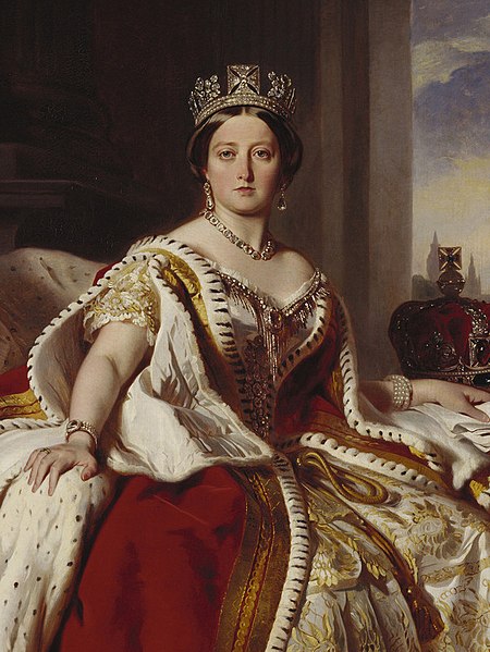 Image: Victoria in her Coronation (cropped)