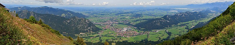 View from the Breitenberg to Pfronten, Bavaria, Germany