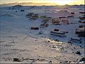 Vista panorámica de la Villa Las Estrellas en invierno.