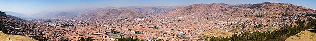150-градусная панорама города Куско в Перу