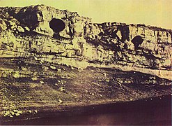 Vista de las cuevas del Congosto, sobre el rio Pisuerga entre 1855 y 1857 - William Atkinson.jpg