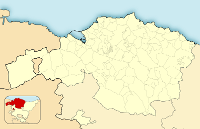Mapa de localización de Biscaia