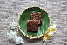 Balinese wajik, sweet glutinous rice snack, mentioned in a manuscript from Majapahit era Wajik Top View.jpg