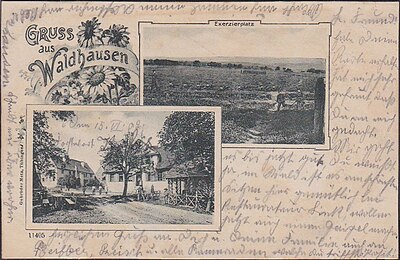 Waldhausen. Hof und Exerzierplatz (AK 11405 Gebr. Metz 1902).jpg