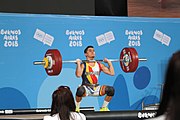 Deutsch: Gewichtheben bei den Olympischen Jugendspielen 2018; Tag 2, 10. Oktober 2018; Jungen 62 kg English: Weightlifting at the 2018 Summer Youth Olympics at 8 October 2018 – Boys' 62 kg