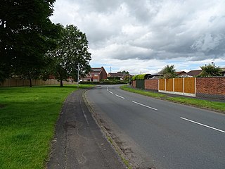 Backford Cross Suburb in England