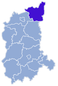Okres Strzelce-Drezdenko na mapě vojvodství